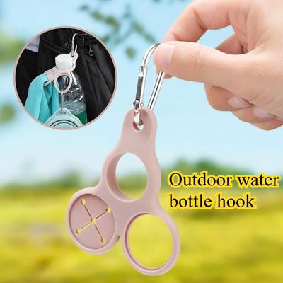 Silicone Water Bottle Buckle Water Bottle Holder 3 Holes Drink Bottle Holder Hook Multifunctional for Outdoor Activities