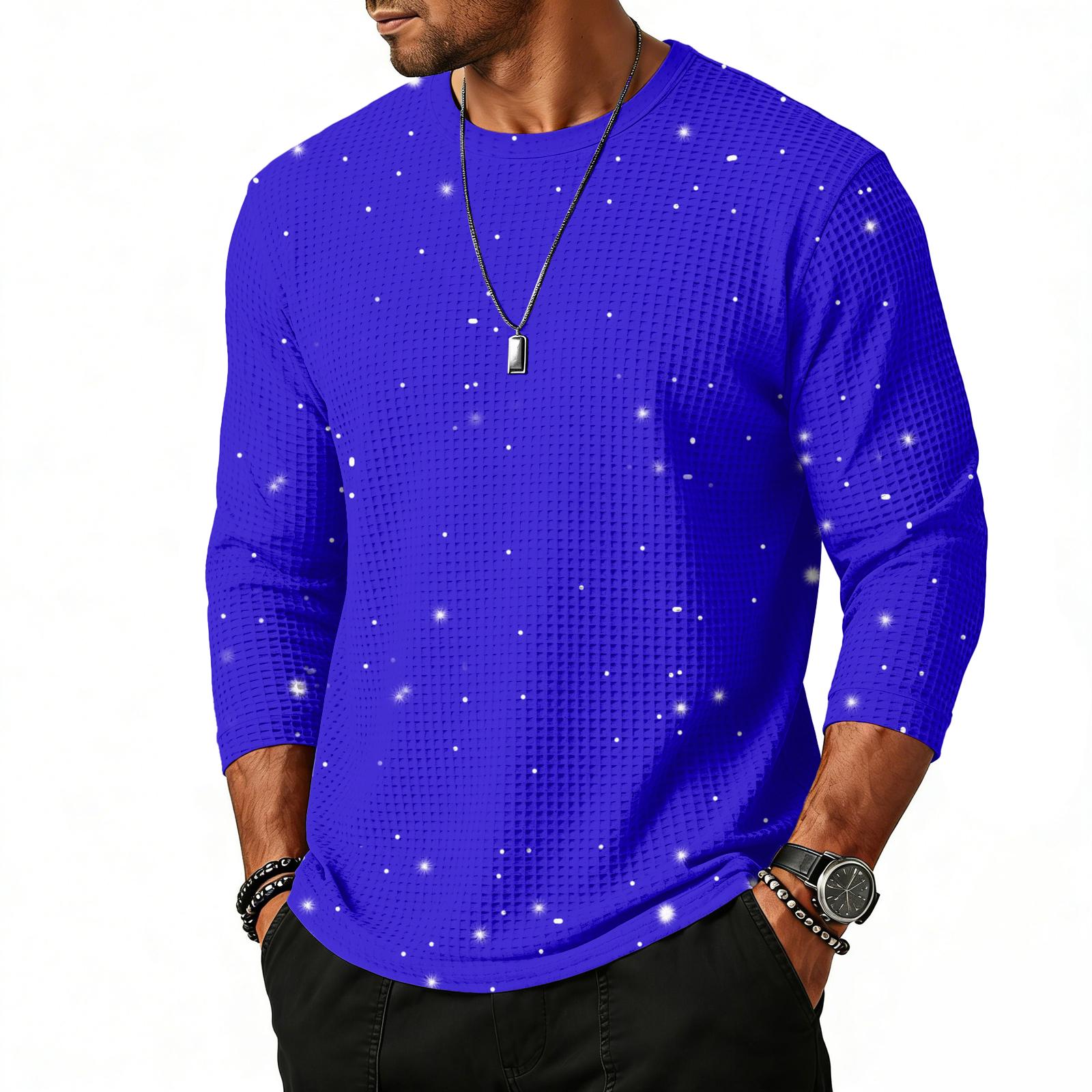 

Чоловічий топ з рукавом реглан три чверті S синій