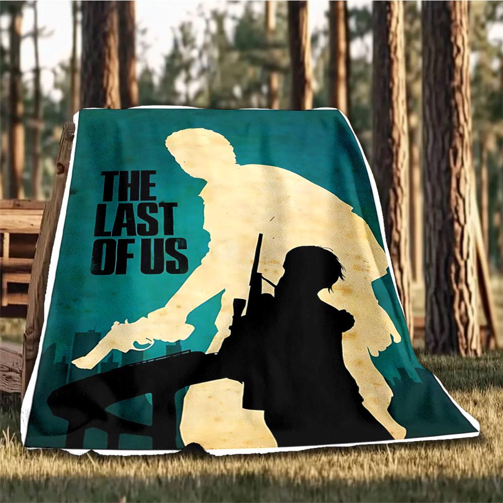 1pc The Last of Us Outdoor Flannel Blanket for Girls Soft, Lightweight Throw Perfect for Camping, and Gifting, Digital