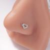 1Pcs Nose Rings Studs L Shaped Nose Rings for Women Heart Nose Nostrial Piercing Jewelry Valentine's Day Gifts