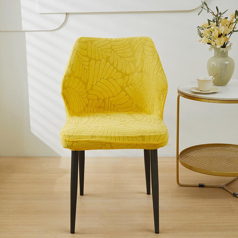 Irregular Shape Dining Chair Cover Anti-slip Stretch Jacquard High Armchair Cover Living Room Kitchen Slipcover