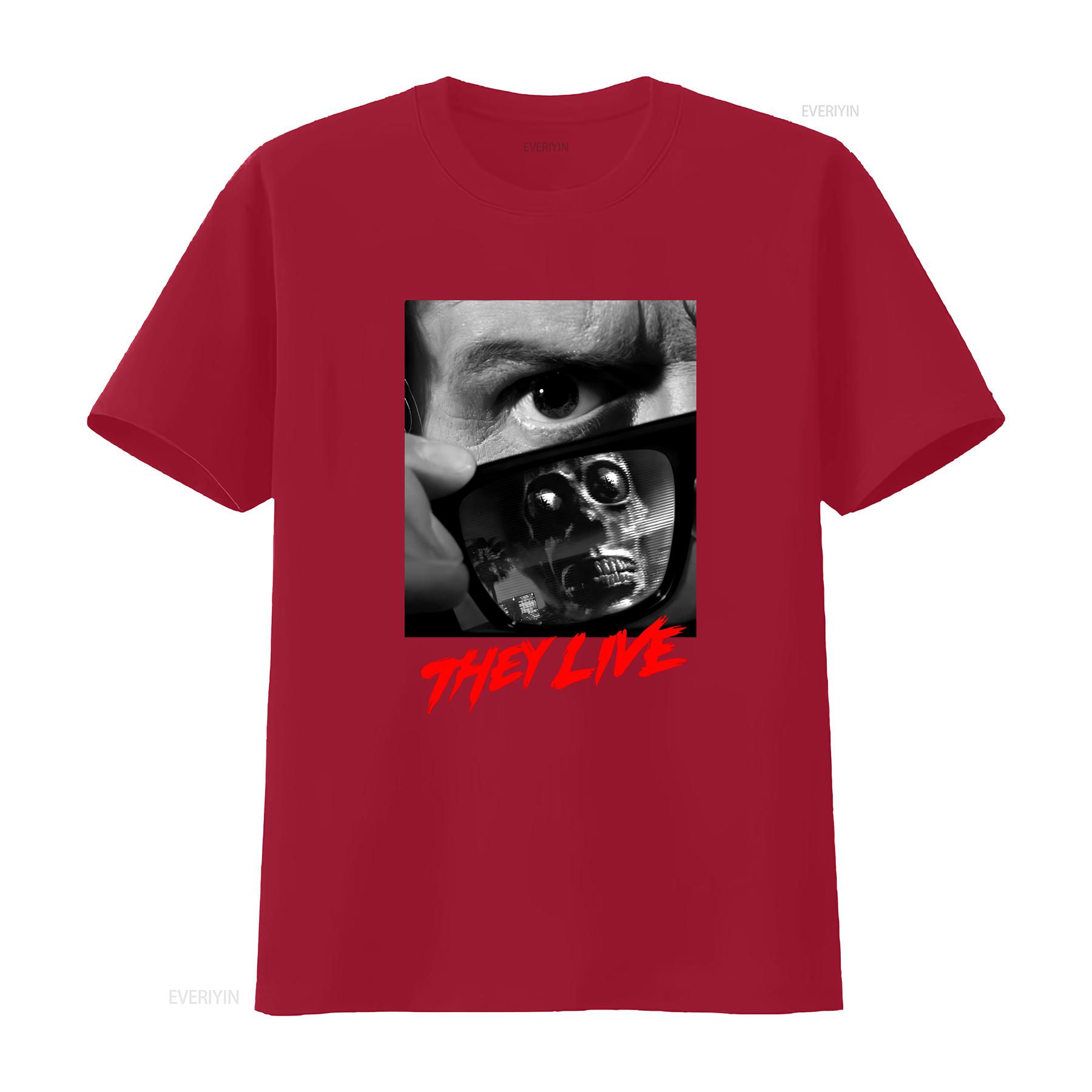 They Live John Carpenter Rowdy Roddy Piper Hand made 100 cotton silk screened t shirt vintage Washed Slightly homme Breathable S