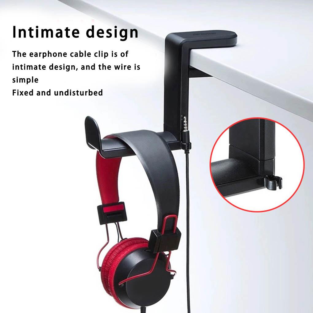 Headphone Stand Holder Adjustable Rotating Bracket for Headset Hook Hanger Earphone Rack Space Saving Accessories