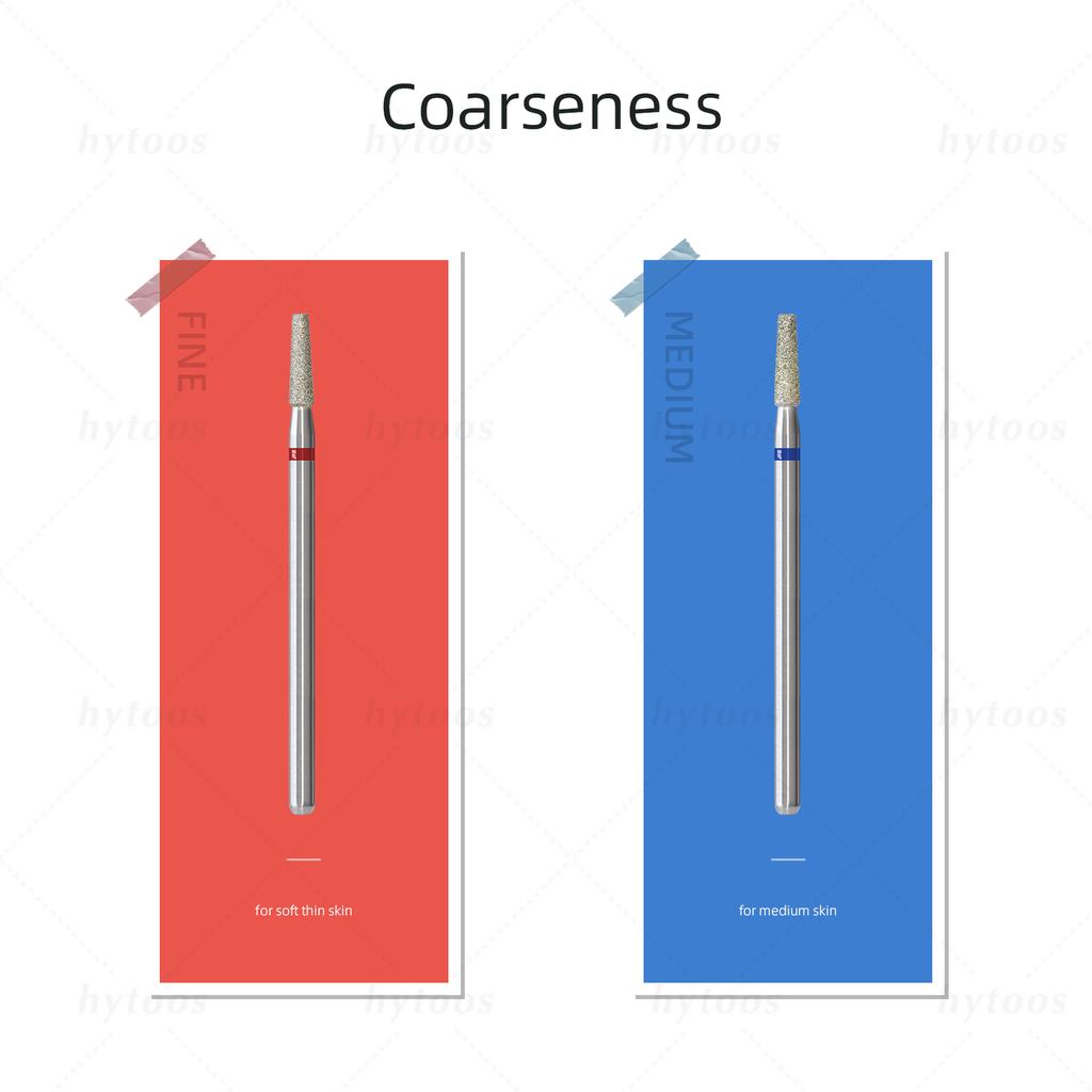 HYTOOS 2mm Tapered Diamond Nail Bit 3/32'' Cuticle Cleaner Under Nail Dead Skin Remover Safety Professional Manicure