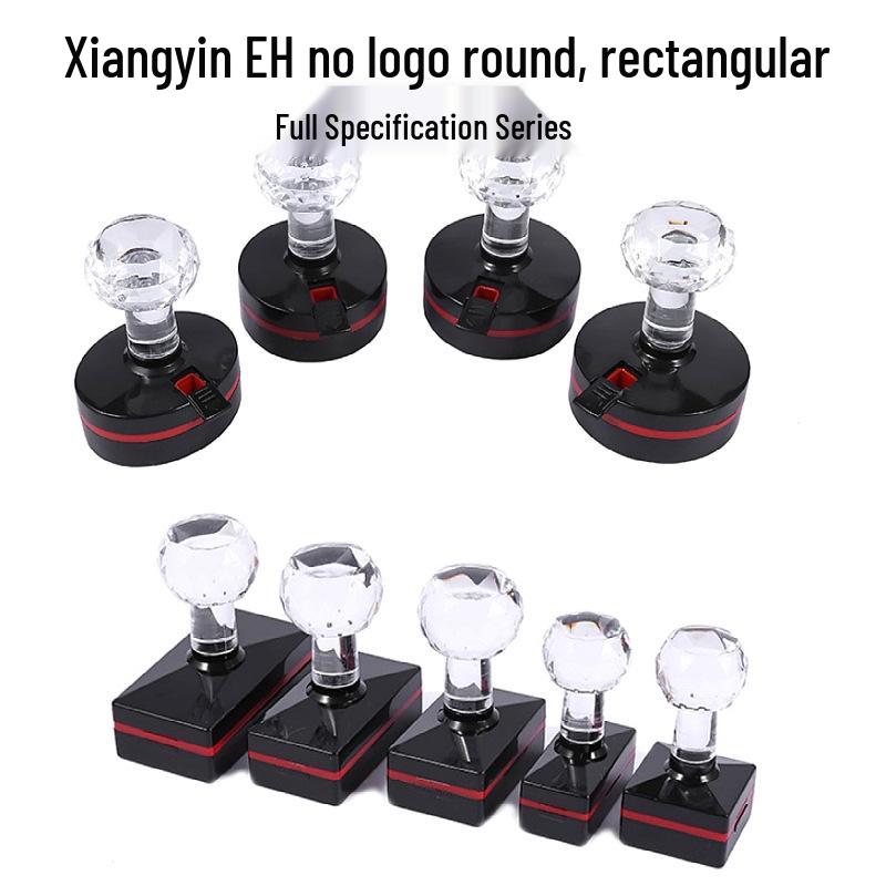 

EH Простой стиль Кристальная ручка Фоточувствительный штамп - Доступны круглый и овальный варианты Photosensitive Round Φ42: Set