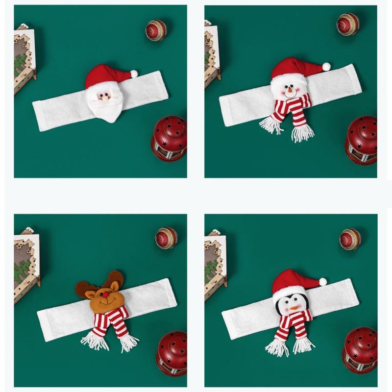 Heim Weihnachten Cartoon Vorhang-Klammer Pinguin Weihnachtsmann Schneemann Rentier Vorhang-Halter Xmas Dekoration Für Zuhause Xmas Vorhang-Zubehör