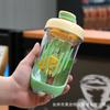 Wasserflasche 190ML Sport-Proteinpulver-Shaker für Jungen und Mädchen Milchshake-Becher mit Trageseil Messbecher tragbarer Doppelbecher Wasserbecher
