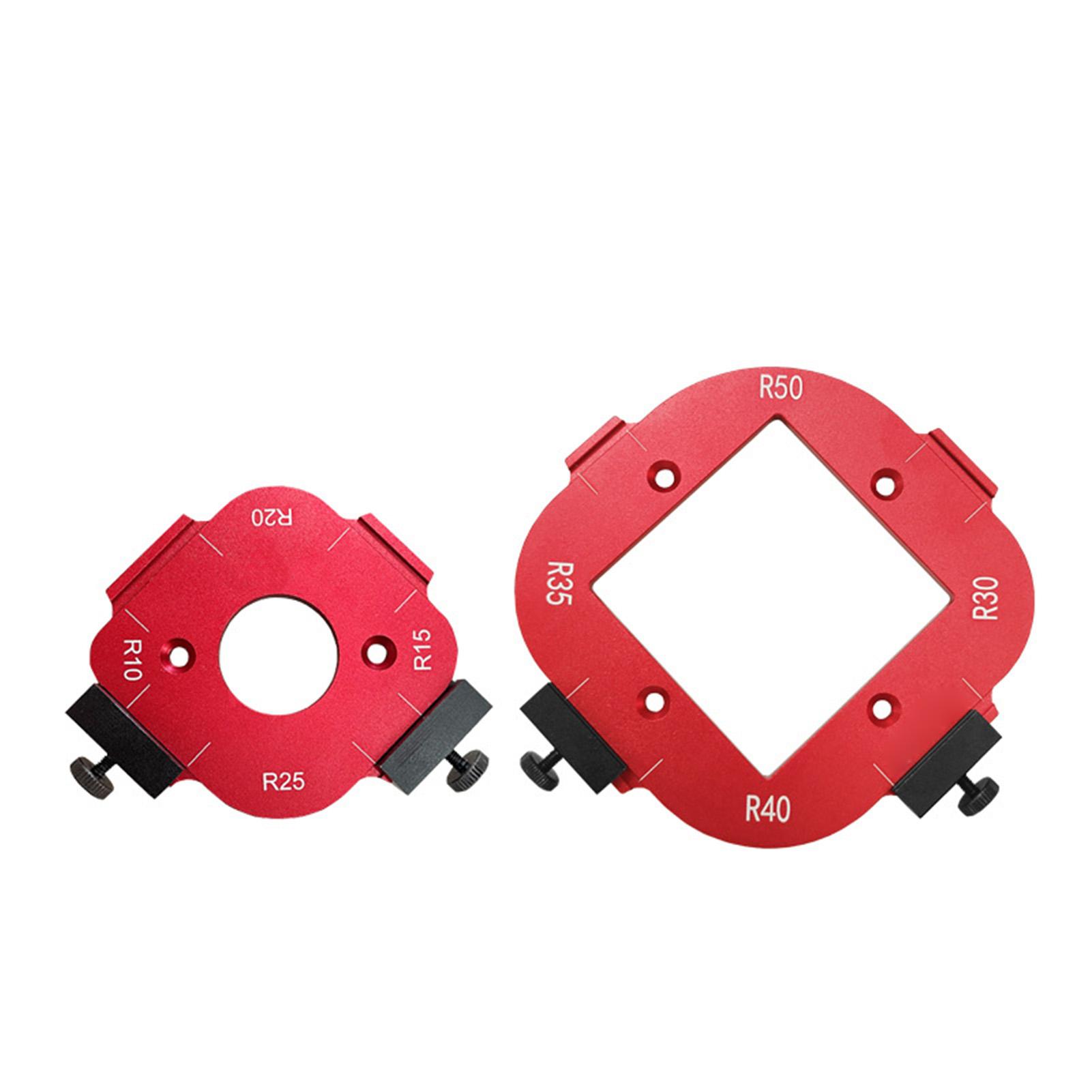 

2PCS Set Radius Jig Router Template 4 in 1 10‑25R and 30‑50R Aluminium Alloy Rounded Corners Router