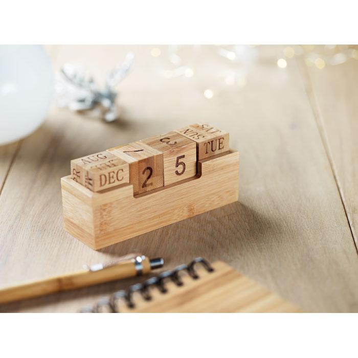 MidOcean Karenda Bamboo Desktop Calendar