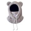 Cartoon Bear Ears Hat Thickened Winter Hats Fashion Integrated Hat Scarf  for Women Girls