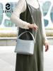 Zency 2025 Chain Handbag Soft Leather Shoulder Top-Handle Crossbody Bag