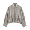 Womens Plaid Pilot Jacket Loose Fit Casual Top Everyday Wear