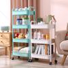 Multi Functional Kitchen Trolley Organizer Storage Rack Multi-Tiered Kitchen Cart with 360° Swivel Wheels Large Capacity Shelf