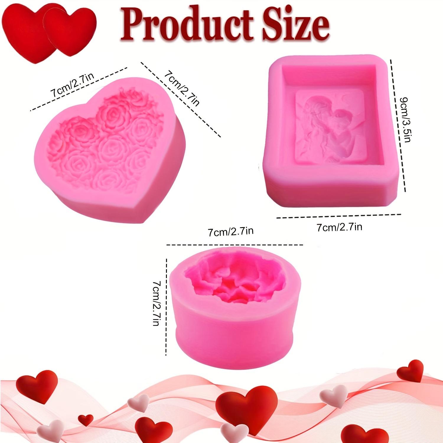 

Carnation Flower Silicone 3D Soap Mold Mother Son Embrace Aromatherapy Gypsum Candle Maker Chocolate Candy Baking Decoration Too