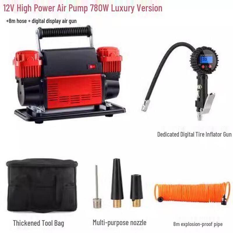 Yundu 12V Dual-Cylinder High-Power Car Air Pump