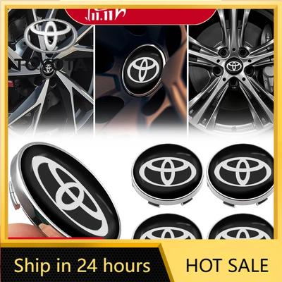 Toyota 2026 New Hub Caps 4pcs 60mm Car Wheel Center Hub Cap Logo Sticker Rim Cover Emblem Decal Toyota Corol Car Sticker