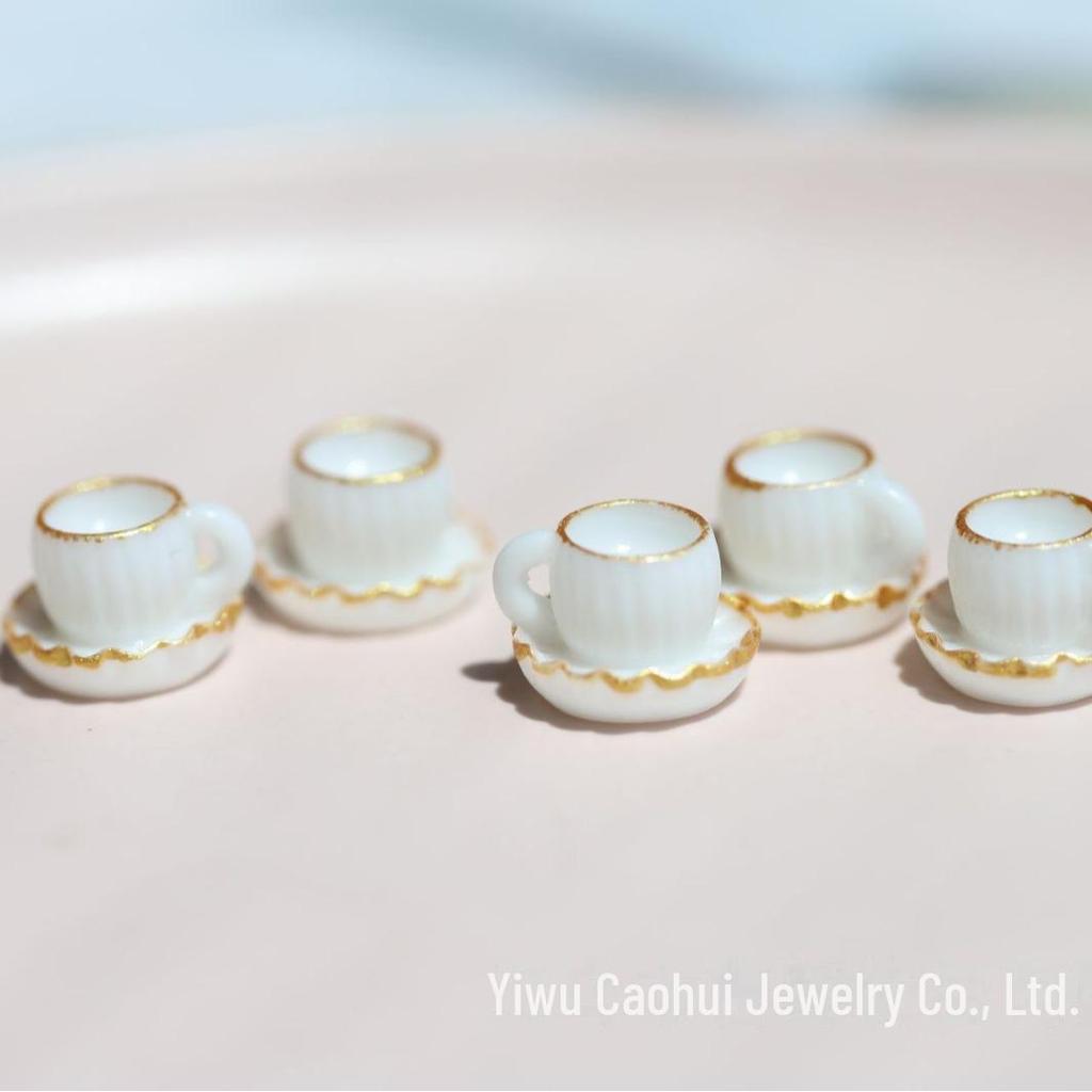 Mini DIY Coffee Cup Simulation Toy House Ornaments - Resin Accessories.