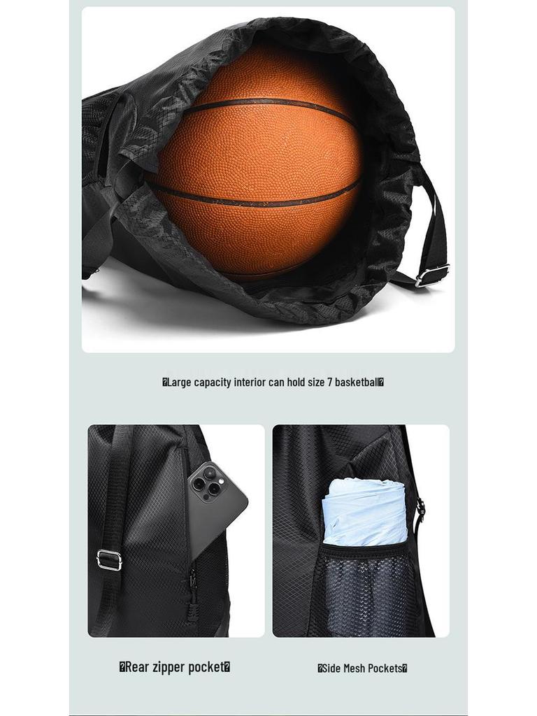 Durable Sports Backpack: Tennis/Basketball Bag with Shoe Compartment & Wet/Dry Separation