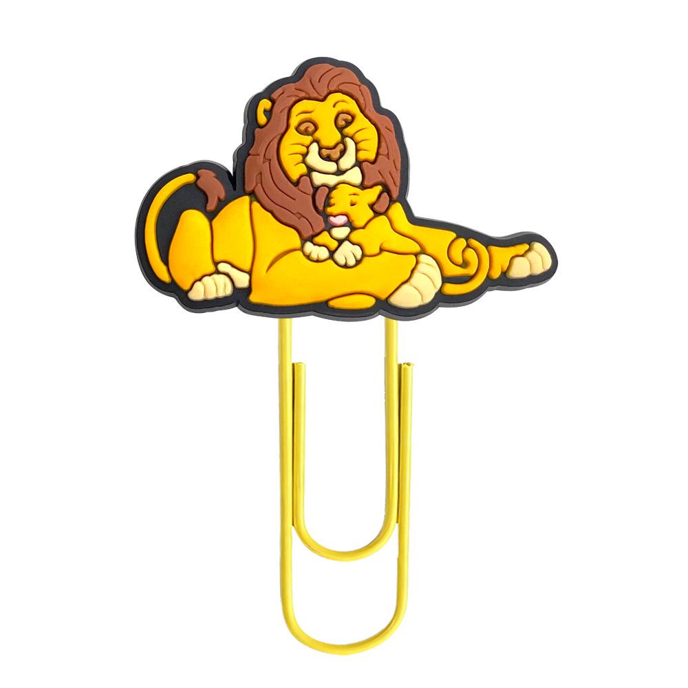 Colorful Lion King Cartoon Paperclip Bookmark for DIY & Office
