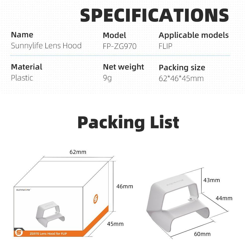 Quick Release Lens Hood Protective Sun Cover New Sunshade for DJI Flip Drone Accessories