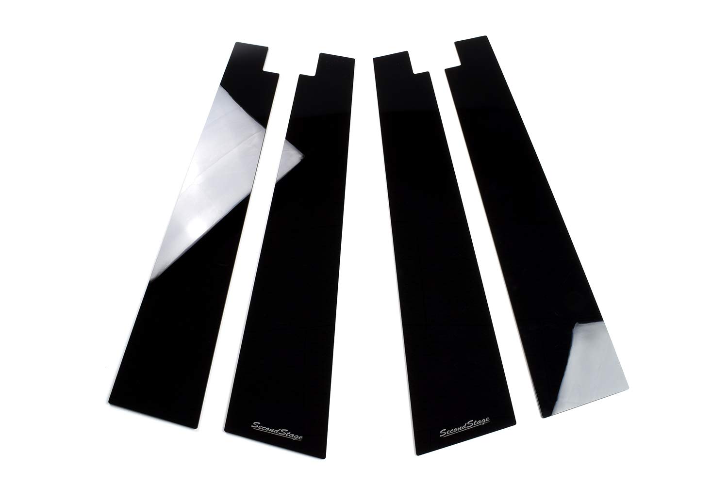 

SecondStage Pillar Garnish for Toyota Land Cruiser Prado 150 Series vehicles with factory Piano Black (For visors) - (T385BLK)