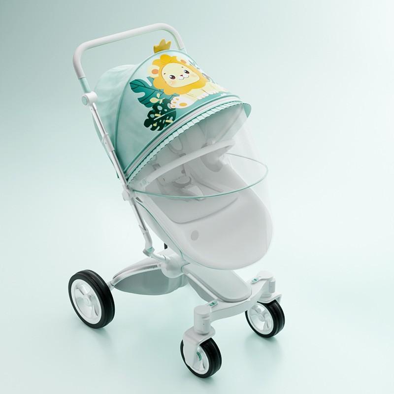 Baby stroller mosquito net, full-cover universal children s foldable stroller mosquito cover, children s sunshade, lightweight mesh Jungle Lion