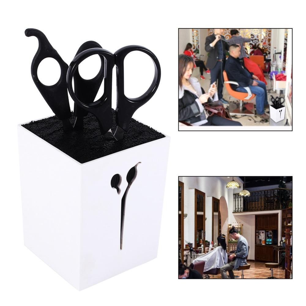 Green Salon Scissor Stand Black Scissors Holder Organizer Hairdressing Scissor Holder Home Use