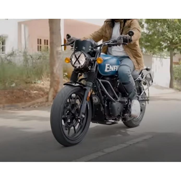 Black "Engine Guard Crash Bar With Slider" Fit for Royal Enfield Hunter 350
