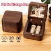 Wooden Pet Hair Memorial Box Magnetic Memorial Container Wooden Keepsake Box  Pet Owner Gift