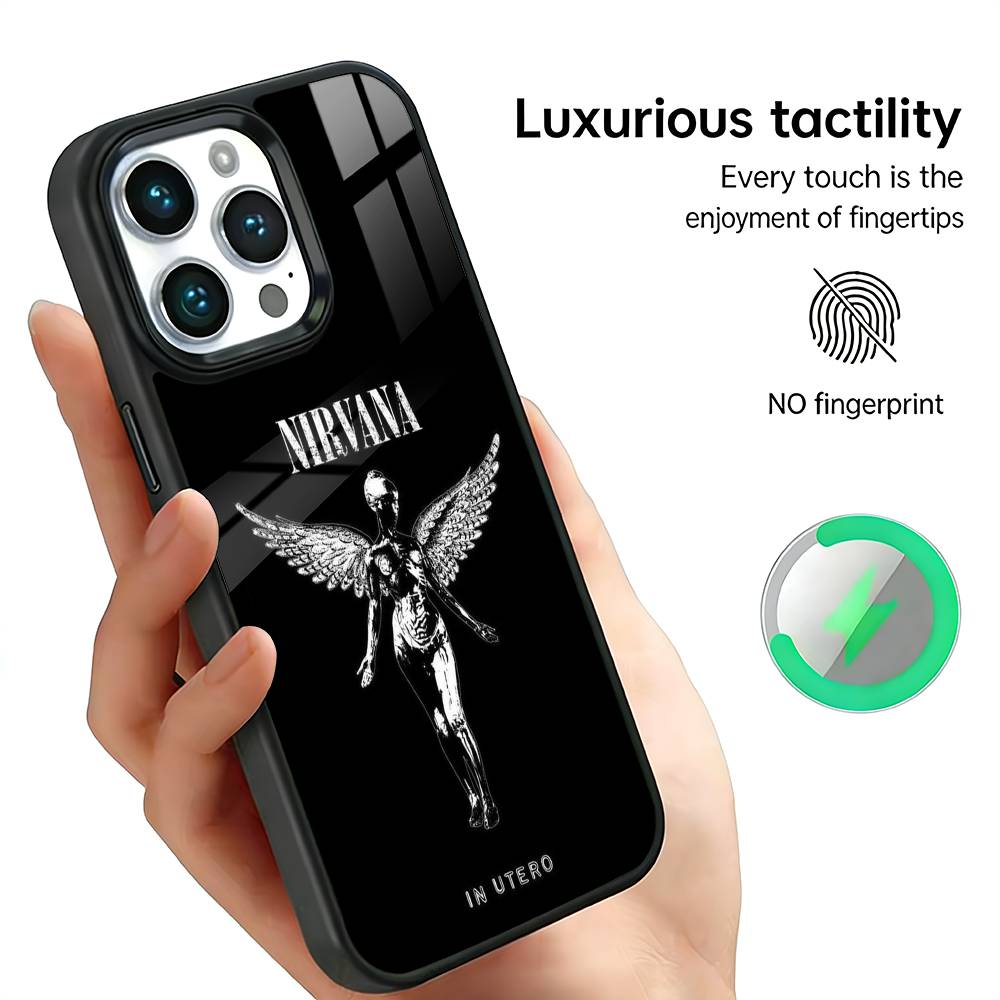 

N-NirvanaS Rock Band Phone Case for iPhone 17/16/15/14/13/12/11 plus pro Max - New Magnetic Wireless Charging Compatible iPhone17Air
