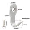 Space Saving Stainless Steel Hook 10 Pack Rusts Resistant Hook Ideal For Mounting On Walls Door And Cabinets