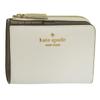 Carteira Feminina Bifold Kate Spade, Compacta, Marca de Outlet, Couro, Marfim, Carteira Pequena com Zíper L Madison, MADISON SM LZIP WAL KH615 100% Autêntica.