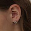 [Worn by Celebrities] (Silver 925) Sailor Ribbon Earrings EC3074