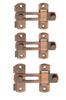 VitalBloom Door Lock, Set of 3 Sliding Door Locks, Copper Color, Retro Style, Stainless