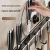 Punch-Free Kitchen Hanging Rod for Utensils, Spatulas, and Pots - Multi-Functional Wall-Mounted Storage Rack