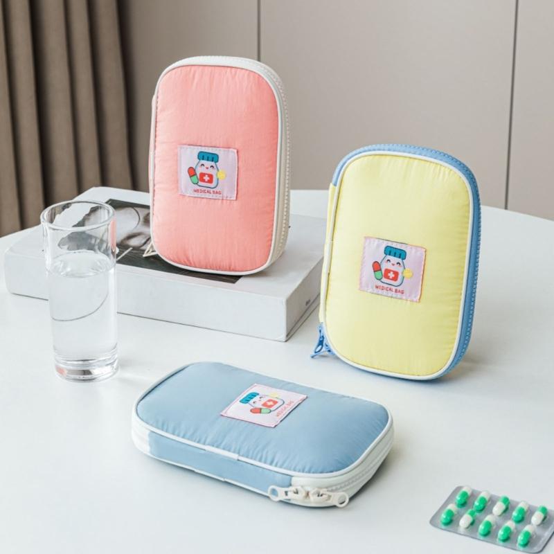 Large Capacity Waterproof Medicine Portable Durable Nylon First Aid Storage Bag For Travel Camping Home Emergency Use