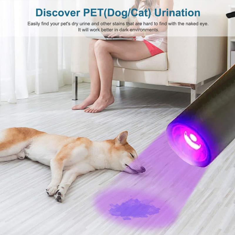 New 3W 365nm Mini UV Flashlight USB Rechargeable Torch Pets Urine Cat Tinea Money Ore Scorpion Invisible Ink Marker Check Light