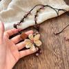 Ethnischer Stil Bodhi Blume Halskette Für Frauen Mädchen Lange Gewebte Blume Pulloverkette Schmuck Accessoires Geburtstagsgeschenke