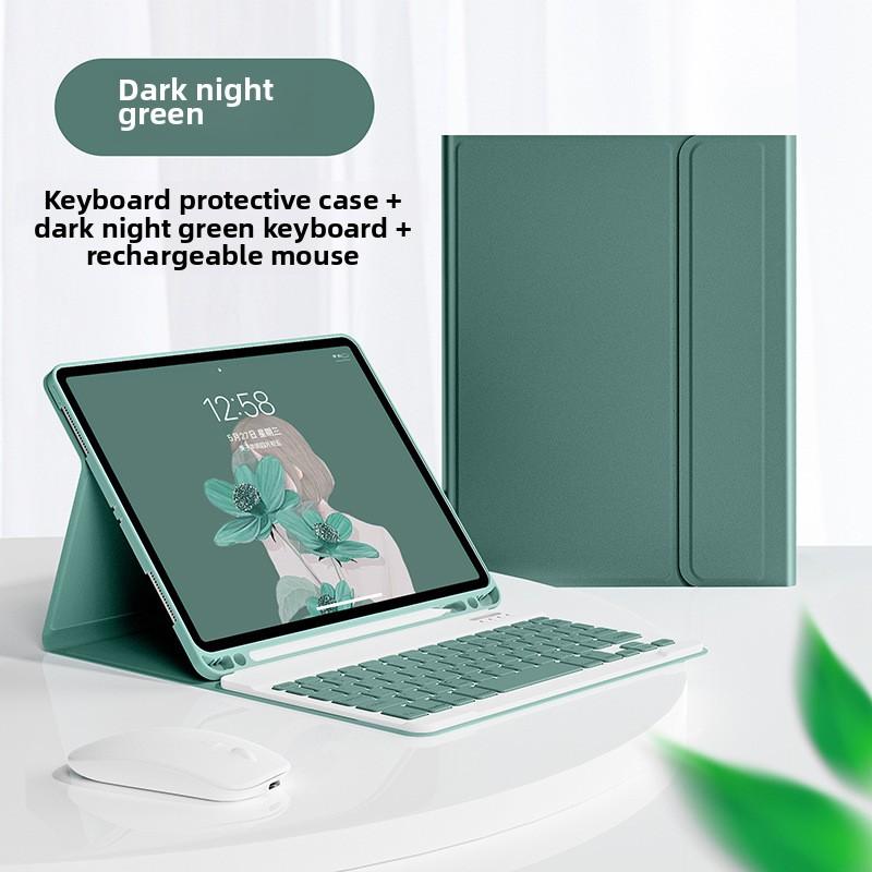 Bluetooth Keyboard Leather Case for IPad 10 10.2 with Pencil Slot Compatible Air 5 Pro 12.9 Mouse