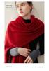 Women's 100% Pure Cashmere Scarf - Simple, Versatile, Warm, Plain, Hollow Pattern for Autumn/Winter Neck Protection