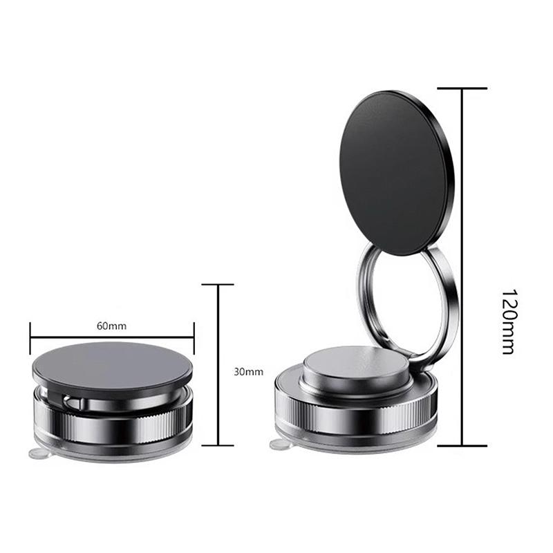 1Pc 360° Adjustable Vacuum Magnetic Suction Cup Phone Mount Hands-Free Magnetic Cell Phone Holder For Car/Gym/Mirror/Desktop
