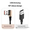 66W USB C Fast Charging Short Cable Braided Nylon 90 Degree Right Angle for Power Bank Outdoor