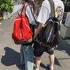 Polyester Trendy Ins Backpack Embroidery School Bags Casual Schoolbags  Unisex