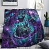 Coperta in Flanella con Stampa di Mercoledì Addams, Coperta Calda Ultra Morbida di Alta Qualità per Tutte le Stagioni, Coperta Accogliente per Arredamento Casa, Regalo di Natale Perfetto