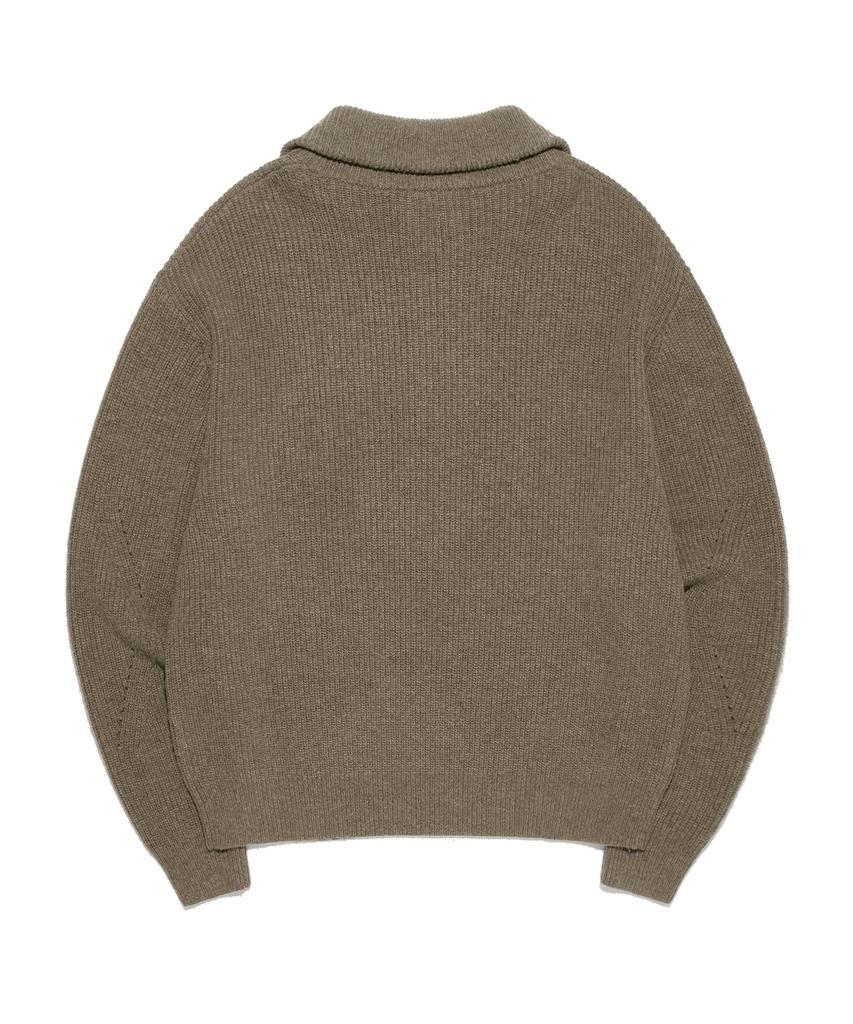 LEE Half Zip-Up Knit Brown