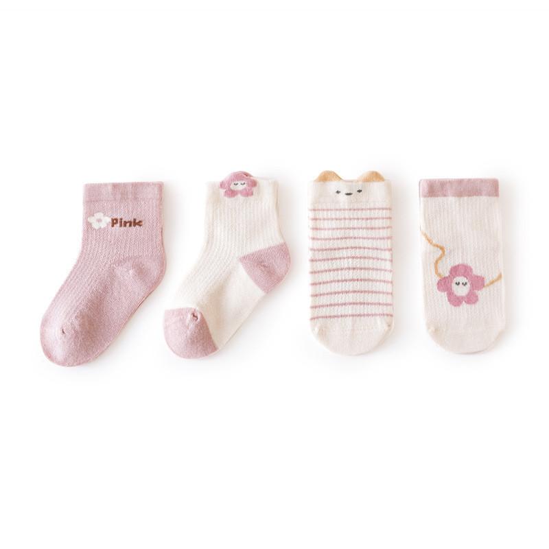 4Pairs/Set 0-5Years Baby Girls Boys Socks Cotton Mesh Soft Children's Socks Summer Thin Toddler Baby Socks For Girl Boy