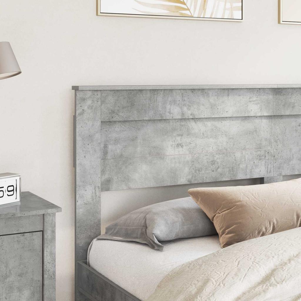 Headboard Concrete Grey Engineered Wood