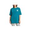 adidas Originals Treffy Walks Comfortable Loose Fit Round Neck Short Sleeve Drop Shoulder T-Shirt Women Tops Traditional-Cyan IX7652
