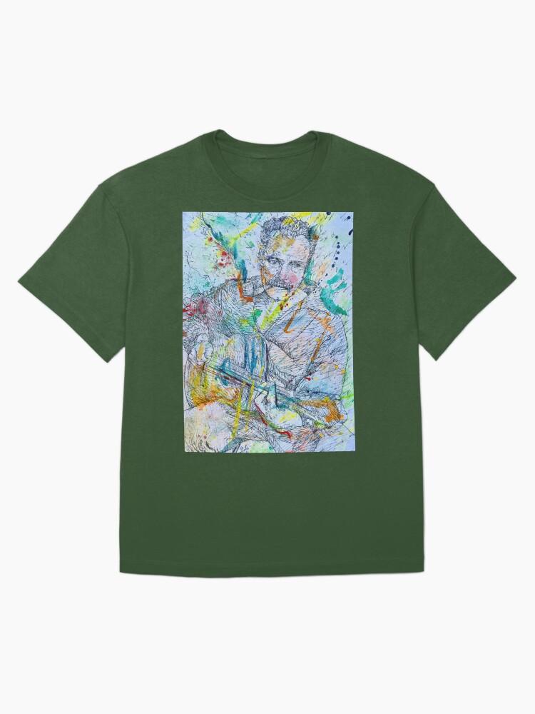 Georges Brassens GEORGES BRASSENS Watercolor Portrait Oversized T-Shirt
