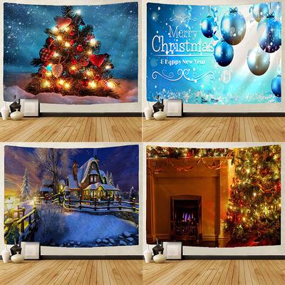 Christmas Tapestry Christmas Party Wall Tapestry Christmas Bedroom Dormitory Bar Party Decoration Tapestry